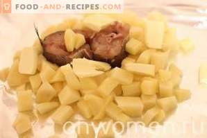 Ослите печени во рерна со компири