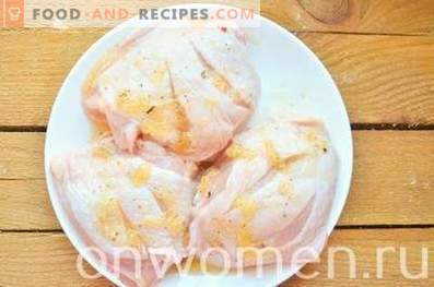Пилешки бутови во ѓумбир-мед маринада