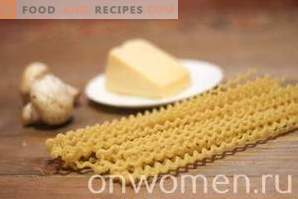 Pâtes aux champignons et au fromage à la crème