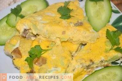 Frittata met bloemkool en champignons