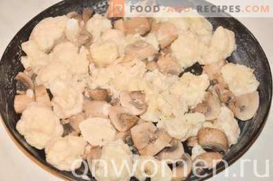 Омлет со карфиол и печурки во рерната