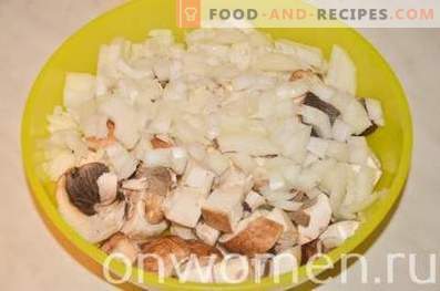 Зелка завиткана со печурки во рерната