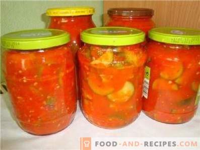 Сквош во сос од домати за зима