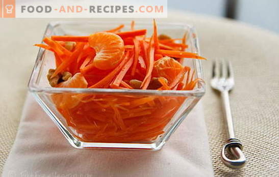 Салата од витамин морков: вкусот и придобивките од едноставен оброк. Рецепти за салата од витамин морков: десерт или снек бар