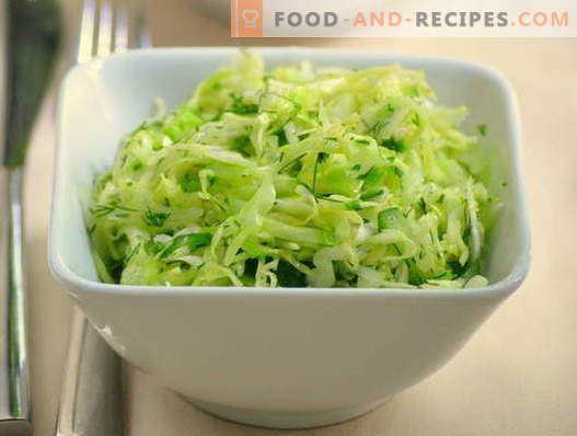Салата од зелка и краставици - пет најдобри рецепти. Како да правилно и вкусно готви салати со зелка и краставици.