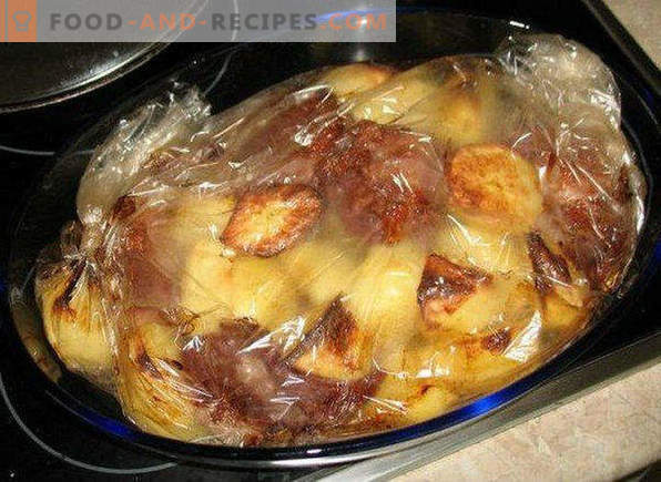Како да се готви компири во микробранова печка со сирење, месо, сланина, картофи, варени